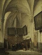 Johannes Bosboom The vestry of St. Stevens Church in Nijmegen oil painting